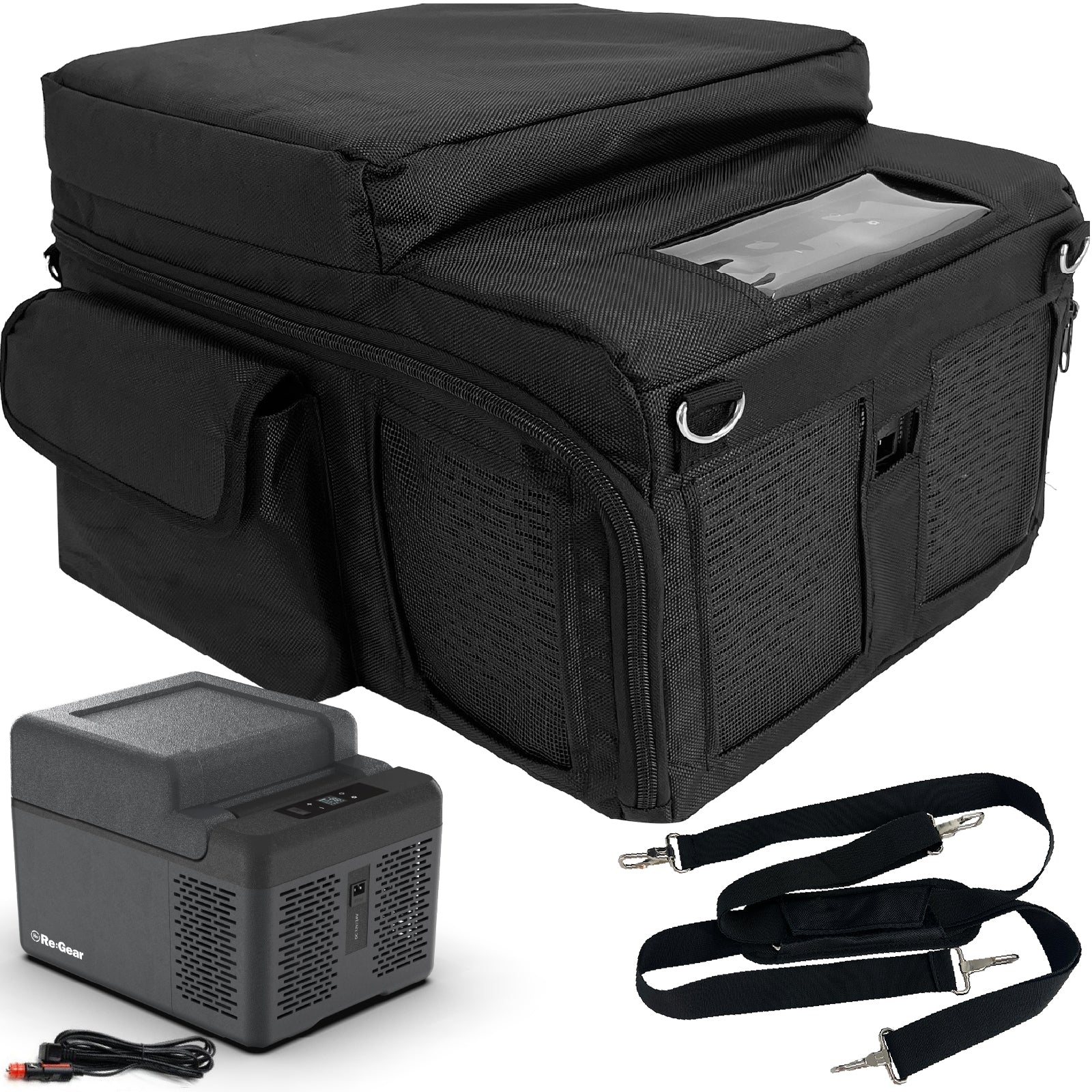 Re:Gear 車載冷蔵庫 冷凍庫 保冷カバー バッグ DC電源コードセット